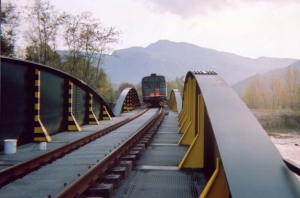 Lavori di realizzazione del ponte ferroviario sul torrente “Corsonna”